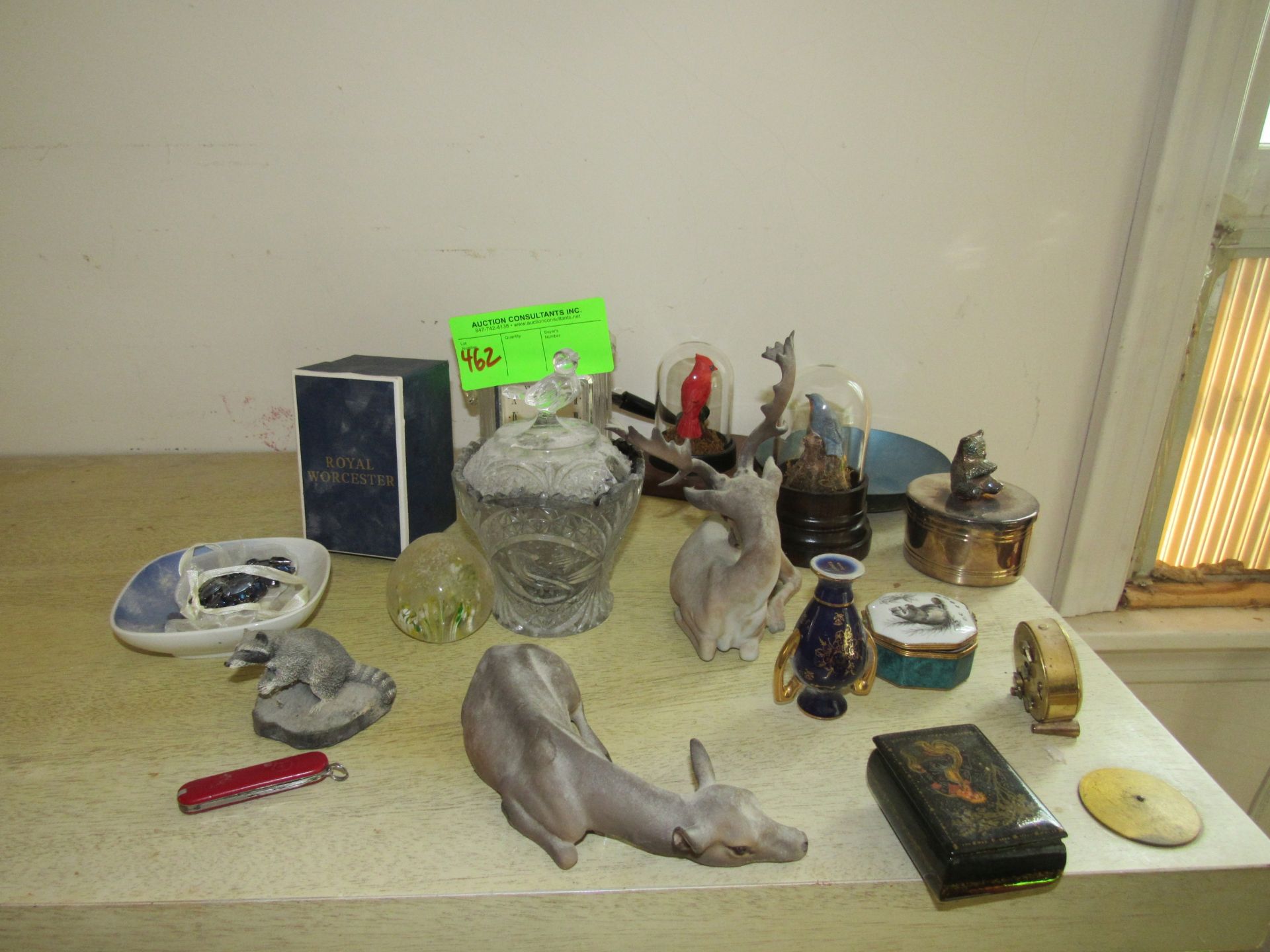 Grouping of figurines, paperweights and miscellaneous