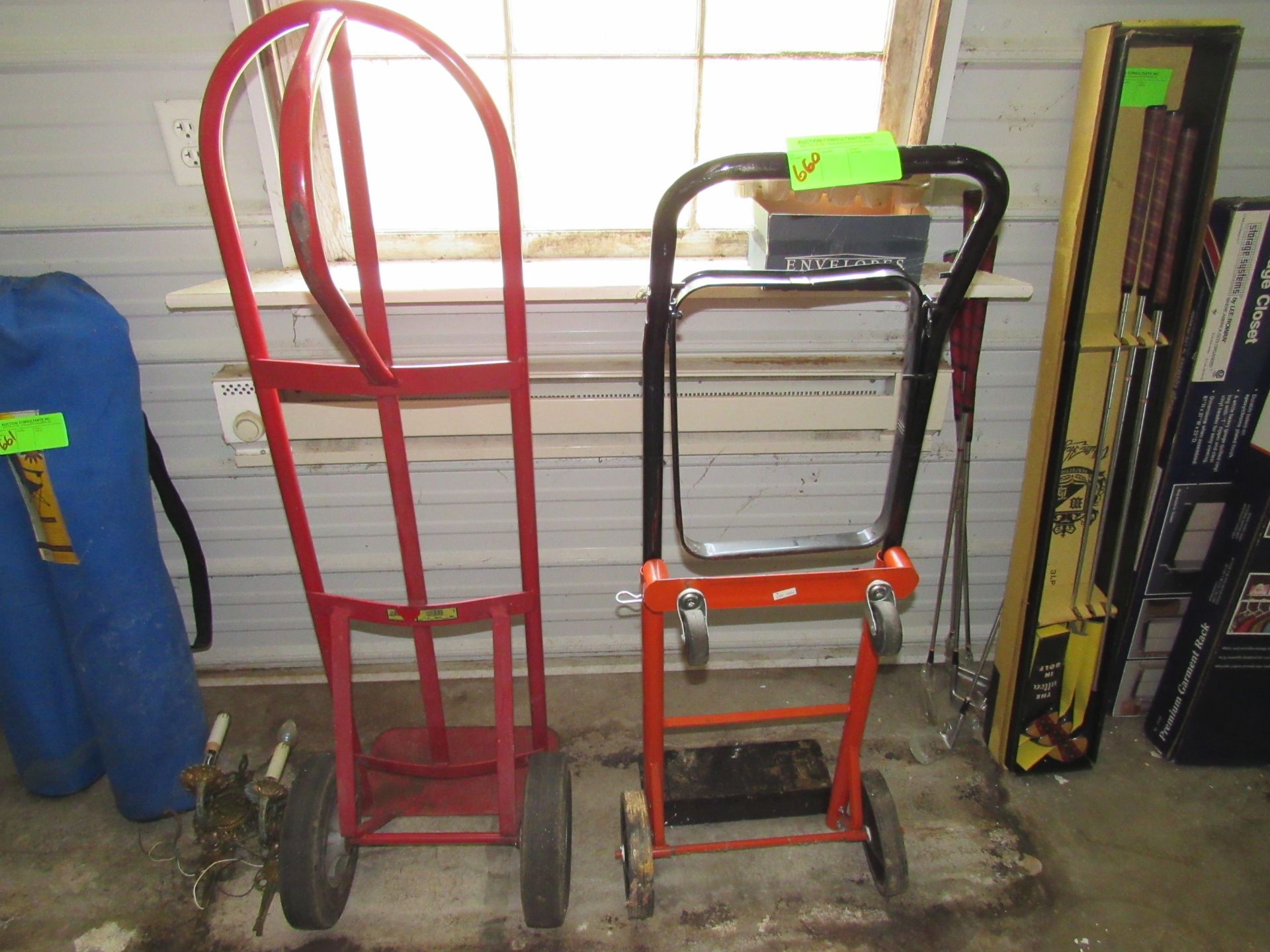 Two hand trucks