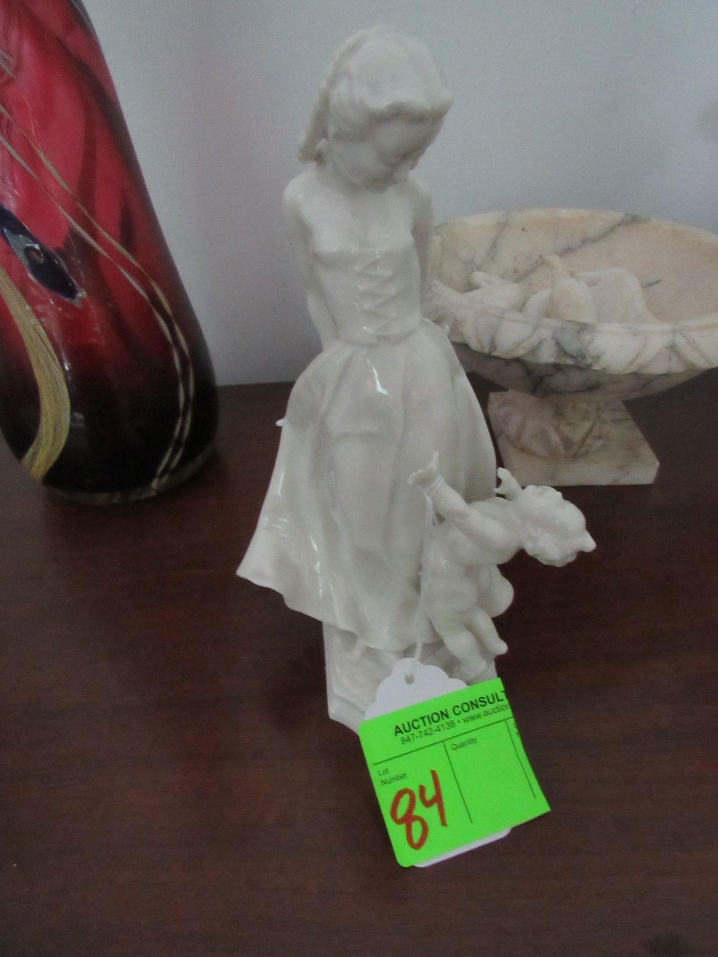 German figurine, woman with child, height 10”