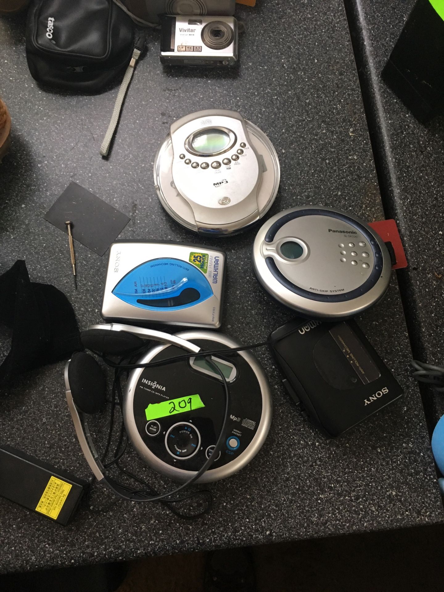 Group of Portable cassette and CD players