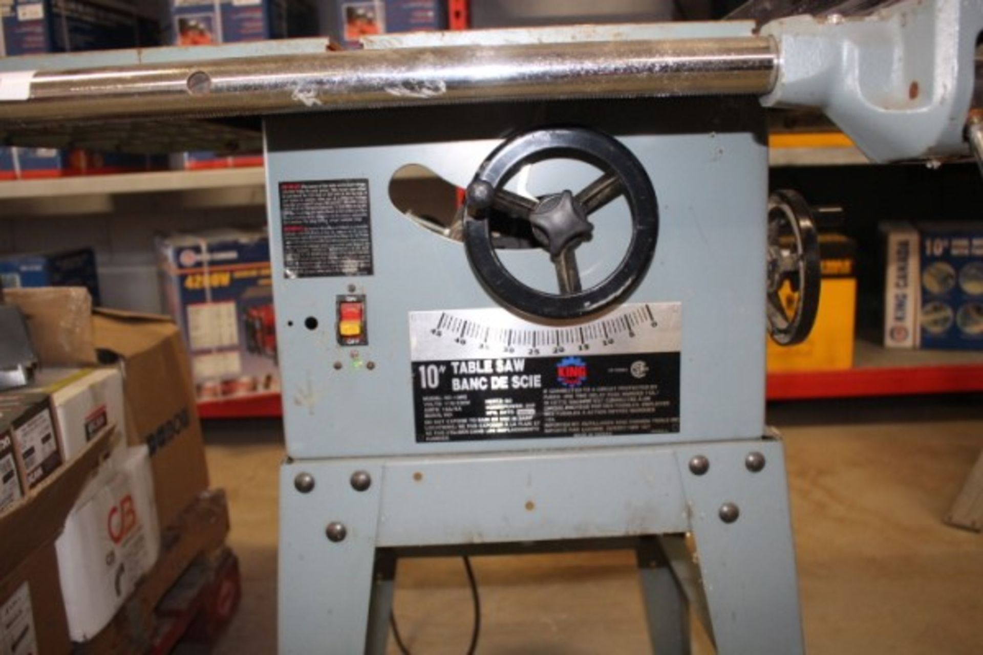 Used King Canada 10 " Table Saw with Stand - Image 3 of 4