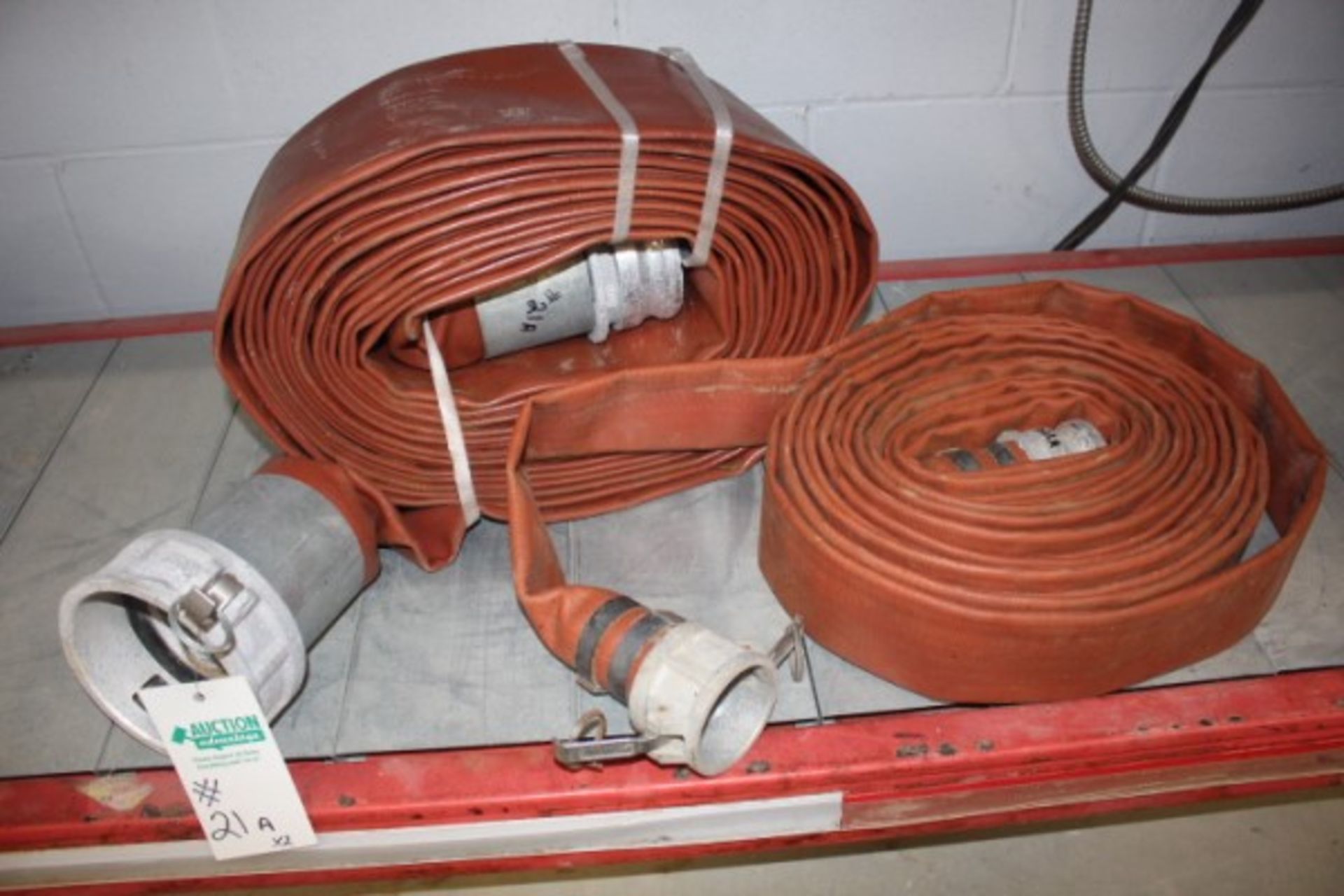 1 X 6" X 50' DISCHARGE HOSE AND 1 X 2" X 50' DISCHARGE HOSE