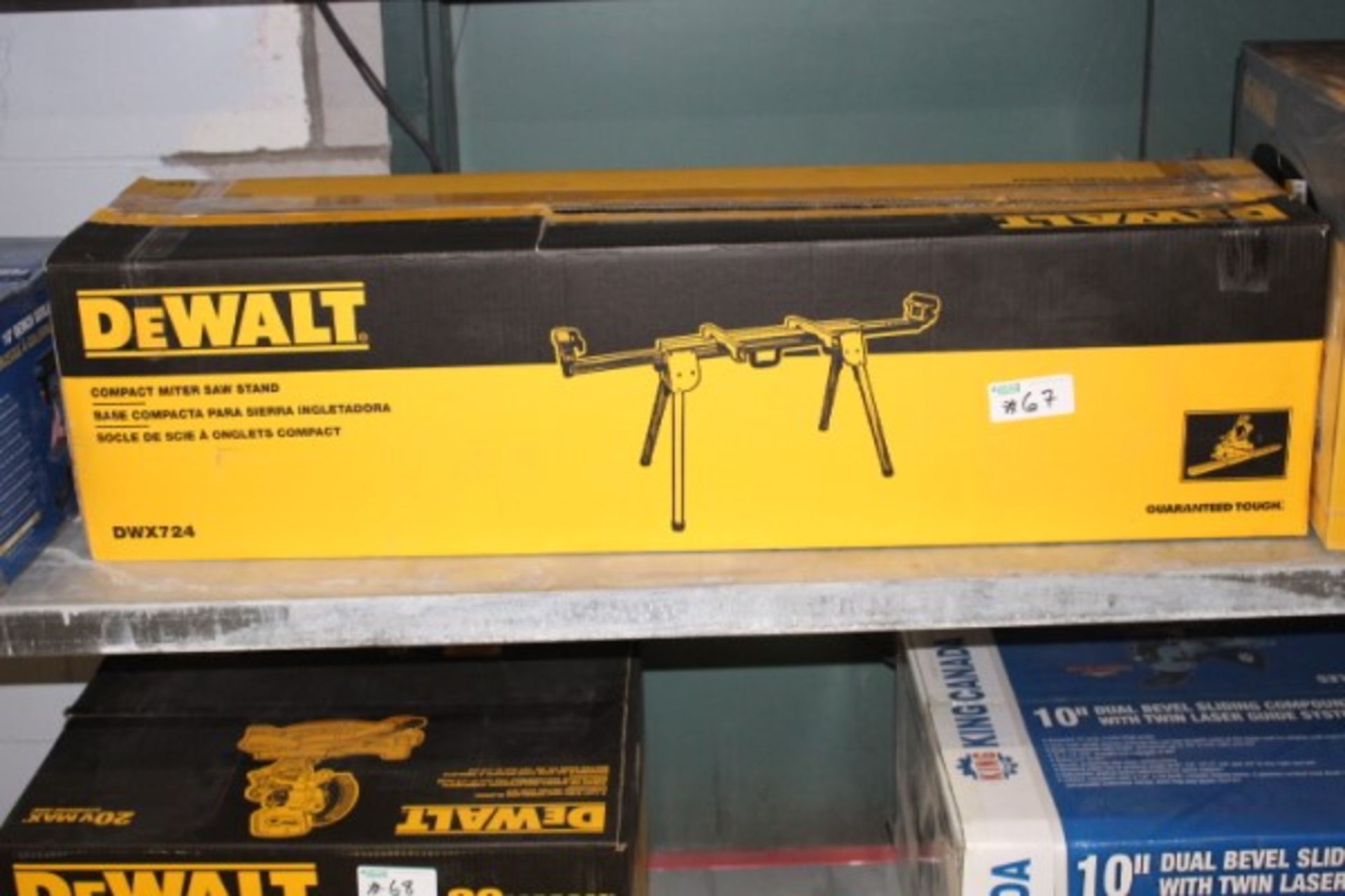 New Dewalt 10" Compound Miter Saw and Compack Mitre Saw Stand - Image 2 of 6