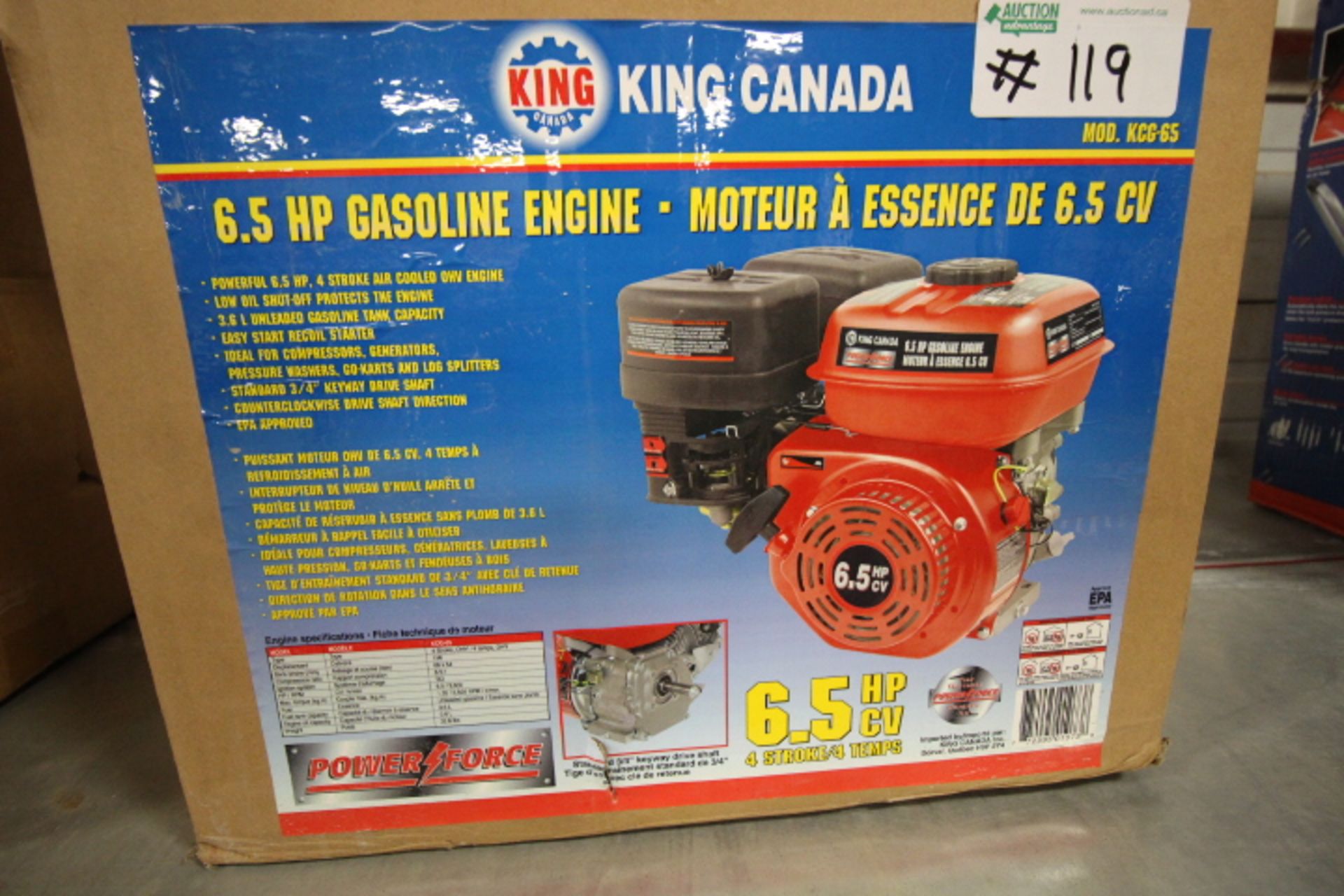 New King 6.5hp Gasoline Engine