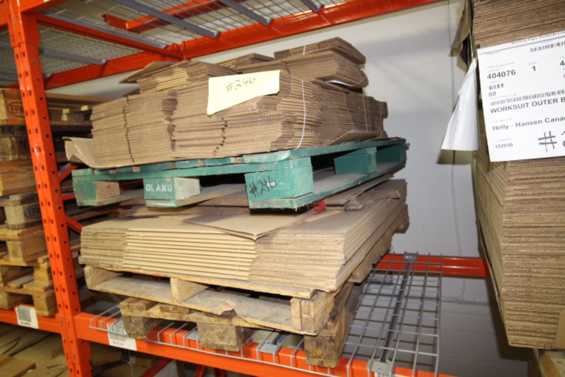 Pallet lot of boxes (no size noted) worksuit oter box (80) and 2 partial pallets of various boxes - Image 2 of 2