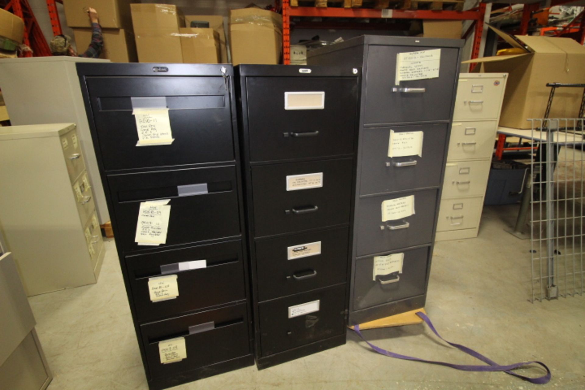 lot of 3 Vertical Filing Cabinets