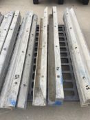 (2) Wall-Ties 6" x 4" x 4' ISC, Full, aluminum concrete forms, smooth, 6-12 hole pattern