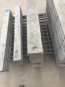 (9) Wall-Ties 6" x 4' aluminum concrete forms, smooth, 6-12 hole pattern