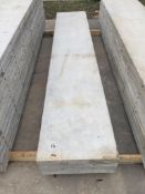 (4) Wall-Ties 20" x 9' aluminum concrete forms, smooth, 6-12 hole pattern