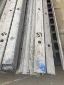 (12) Wall-Ties 4' angles aluminum concrete forms, 6-12 hole pattern