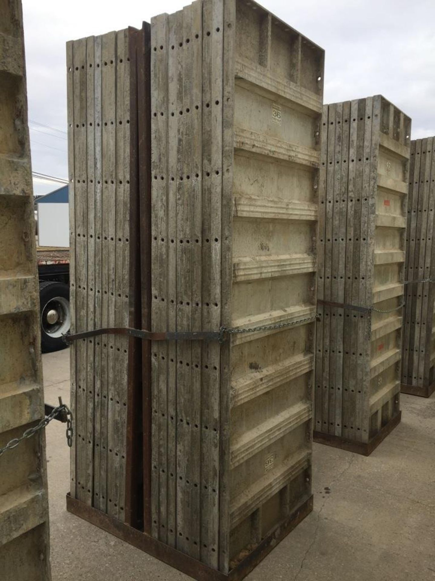 (18) Wall-Ties 36" x 9' aluminum concrete forms, smooth, 6-12 hole pattern - Image 2 of 3
