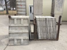 (34) Wall-Ties 36" x 4' aluminum concrete forms, smooth, 6-12 hole pattern