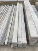 (13) Wall-Ties 4" x 9' aluminum concrete forms, smooth, 6-12 hole pattern