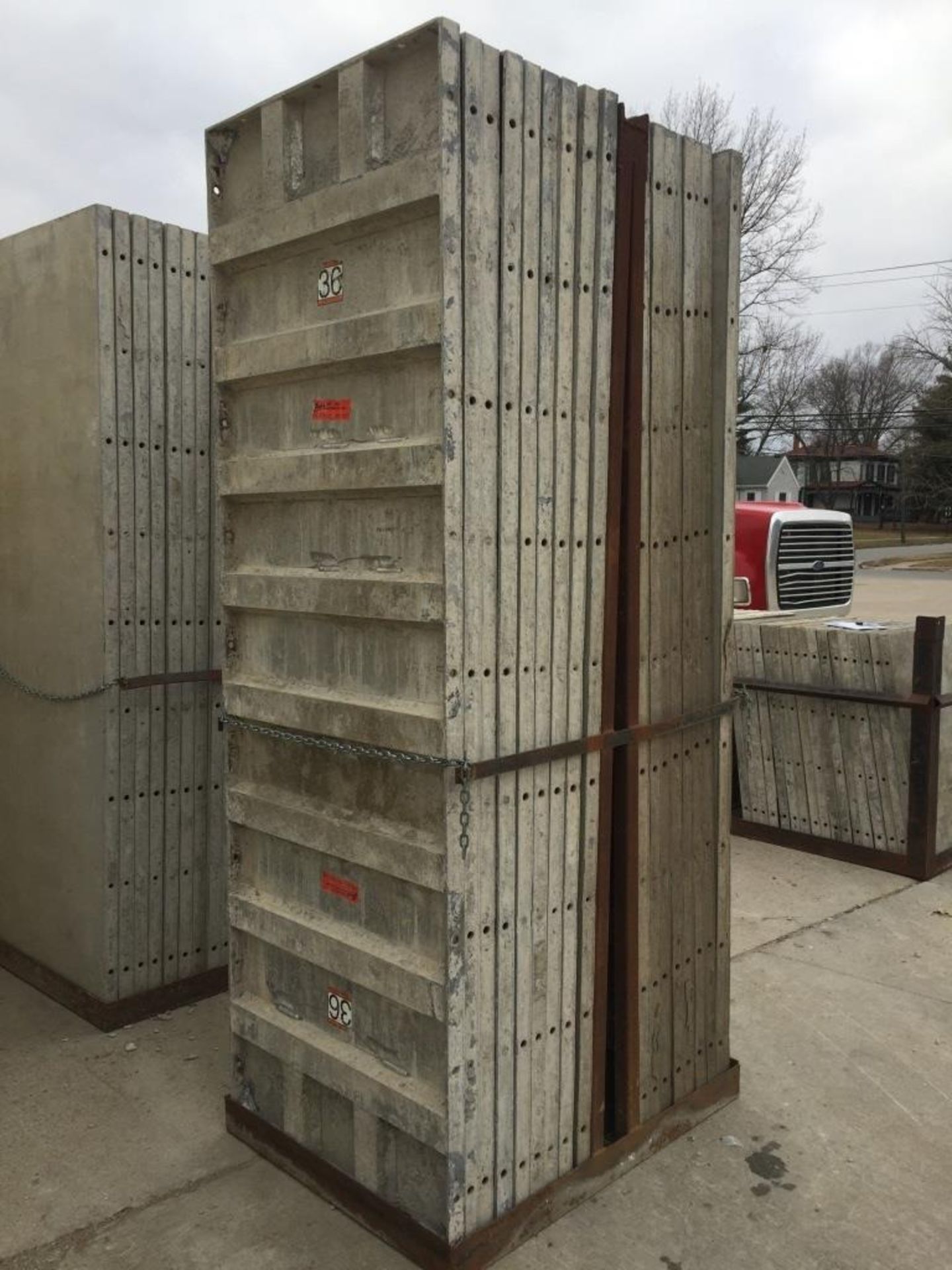 (18) Wall-Ties 36" x 9' aluminum concrete forms, smooth, 6-12 hole pattern - Image 2 of 4