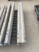 (7) Wall-Ties 4' Ws aluminum concrete forms, smooth, 6-12 hole pattern