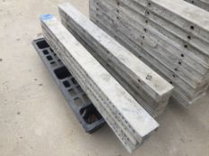 (8) Wall-Ties 4" x 4' aluminum concrete forms, smooth, 6-12 hole pattern