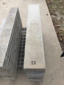 (10) Wall-Ties 8" x 4' aluminum concrete forms, smooth, 6-12 hole pattern