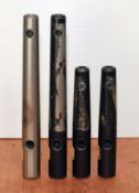 4 Piece Set of 8mm Tapered End Mill Holders (4.5"-6.5" Long)