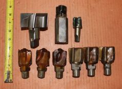 9 Piece Set of Various Reamers, modular reamer heads & cutters