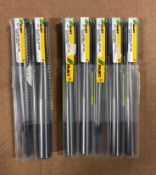 Brand New DIJET 10mm & 8mm Long Reach Tapered Ball Nose Carbide End Mill Set
