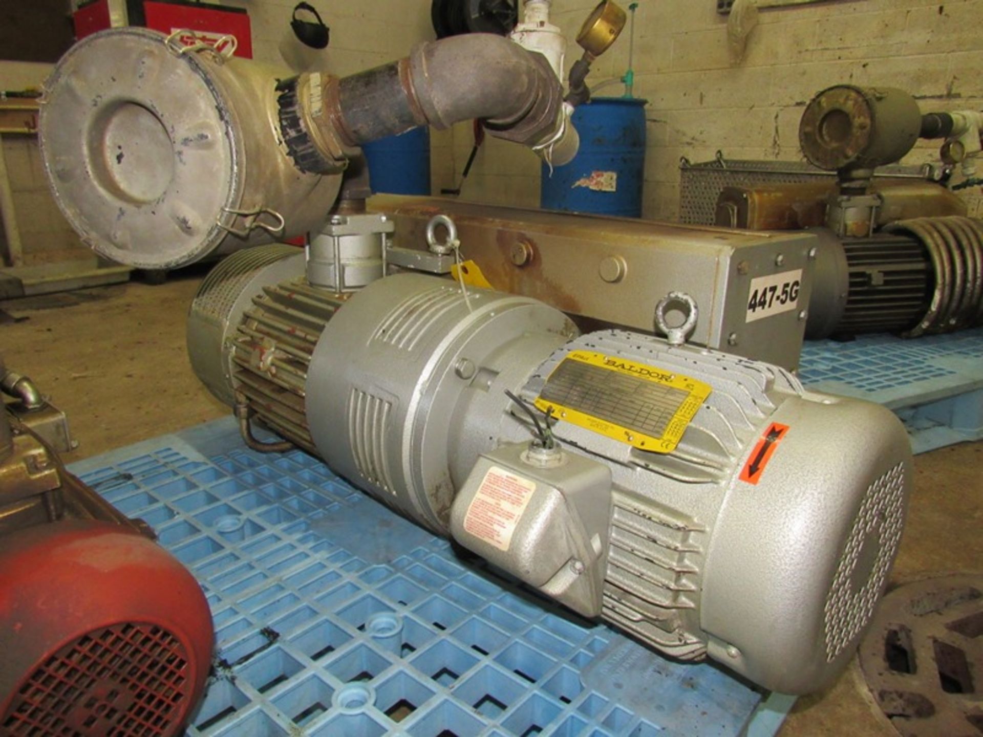 Busch Mdl. RAO255DSZ61005 Vacuum Pump on 10 h.p., 208/230/460 volt motor, Ser. #U0413689 - Image 2 of 4