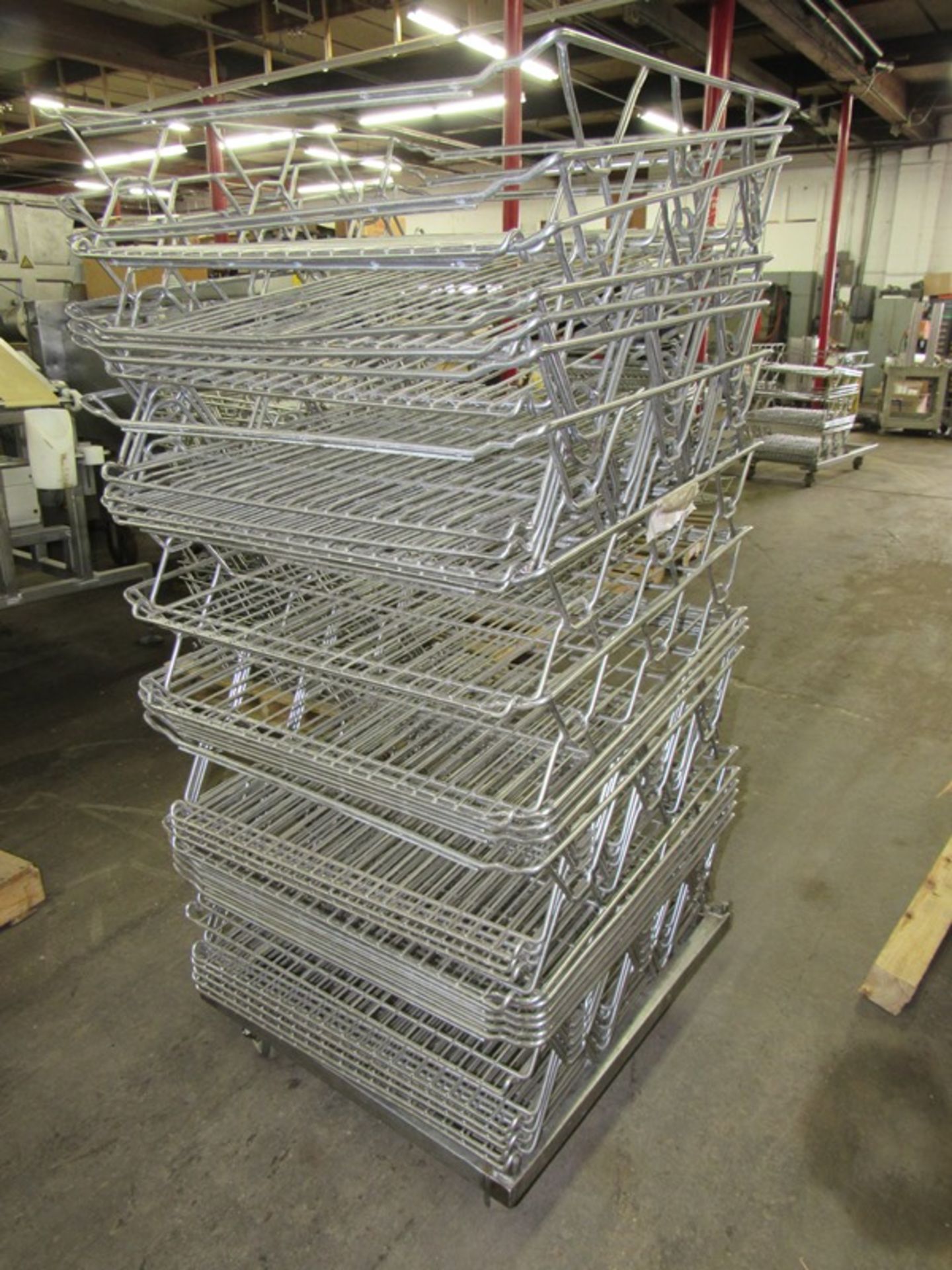 Stainless Steel Nestaway Baskets, 6" deep with stainless steel single cart