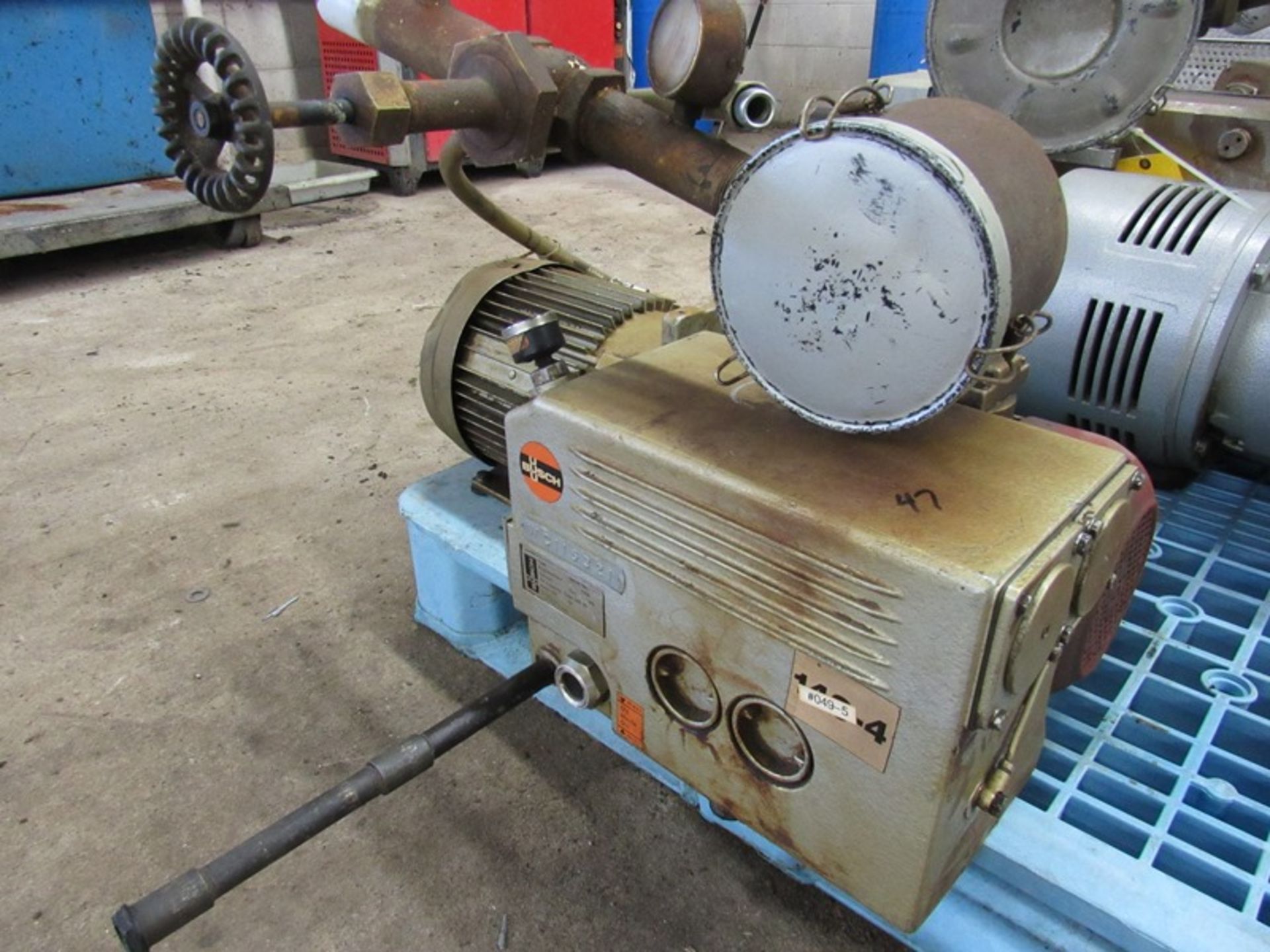 Busch Mdl. 100-138 Vacuum Pump on 5 h.p., 208/230/460 volt motor, Ser. #C6563