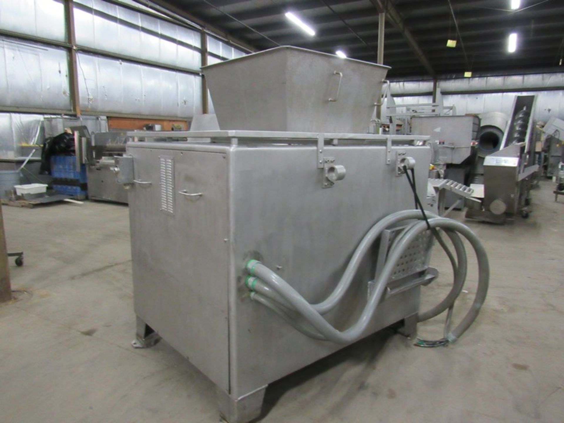 Frozen Block Grinder, 2 speed. 31" X 31" stainless steel feed hopper, on stainless steel safety - Image 3 of 9