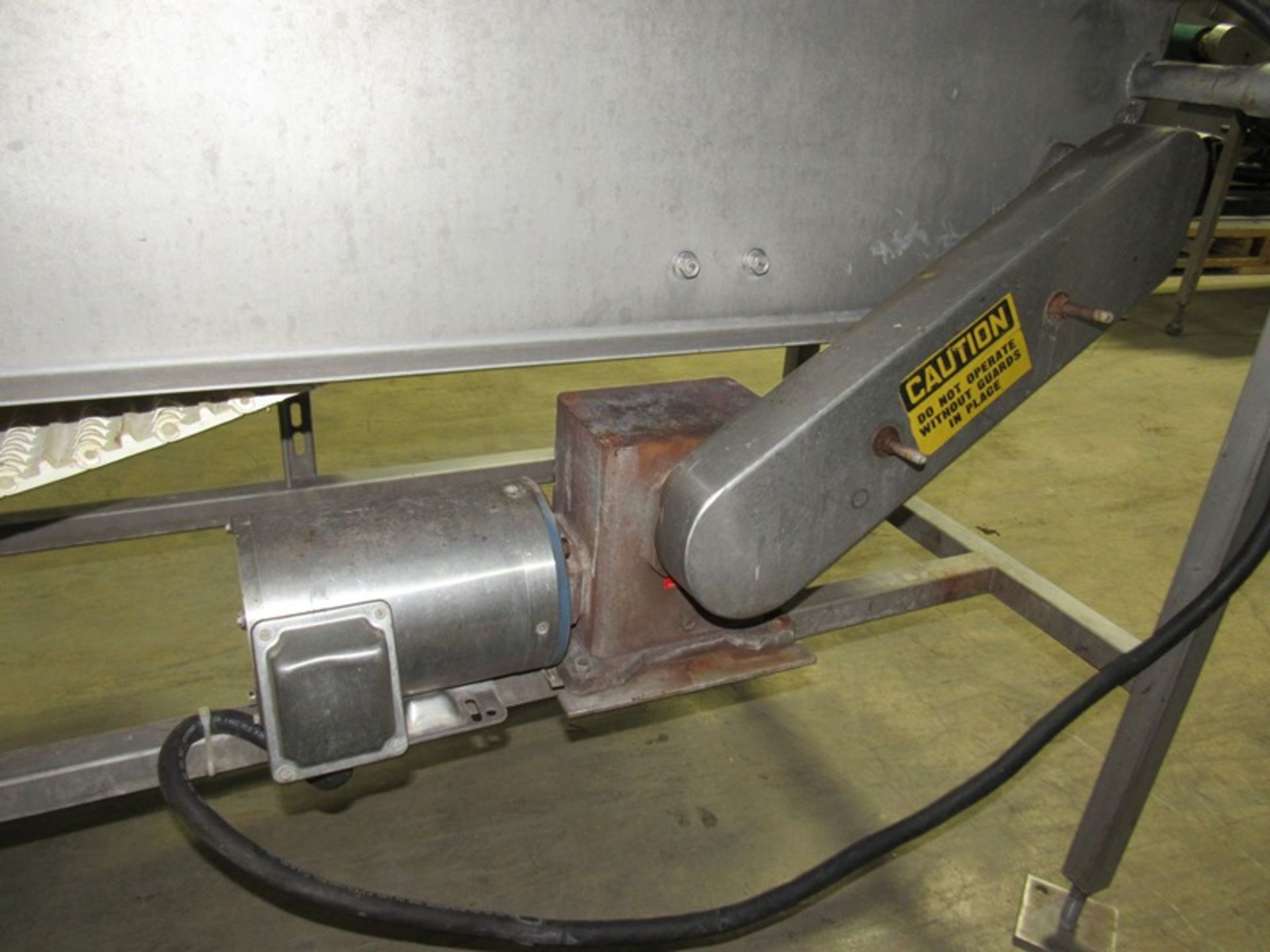 Packoff Conveyor, 16" W X 9' L plastic belt, overhead box shelf, stainless steel packoff shelf, 1/ - Image 4 of 4