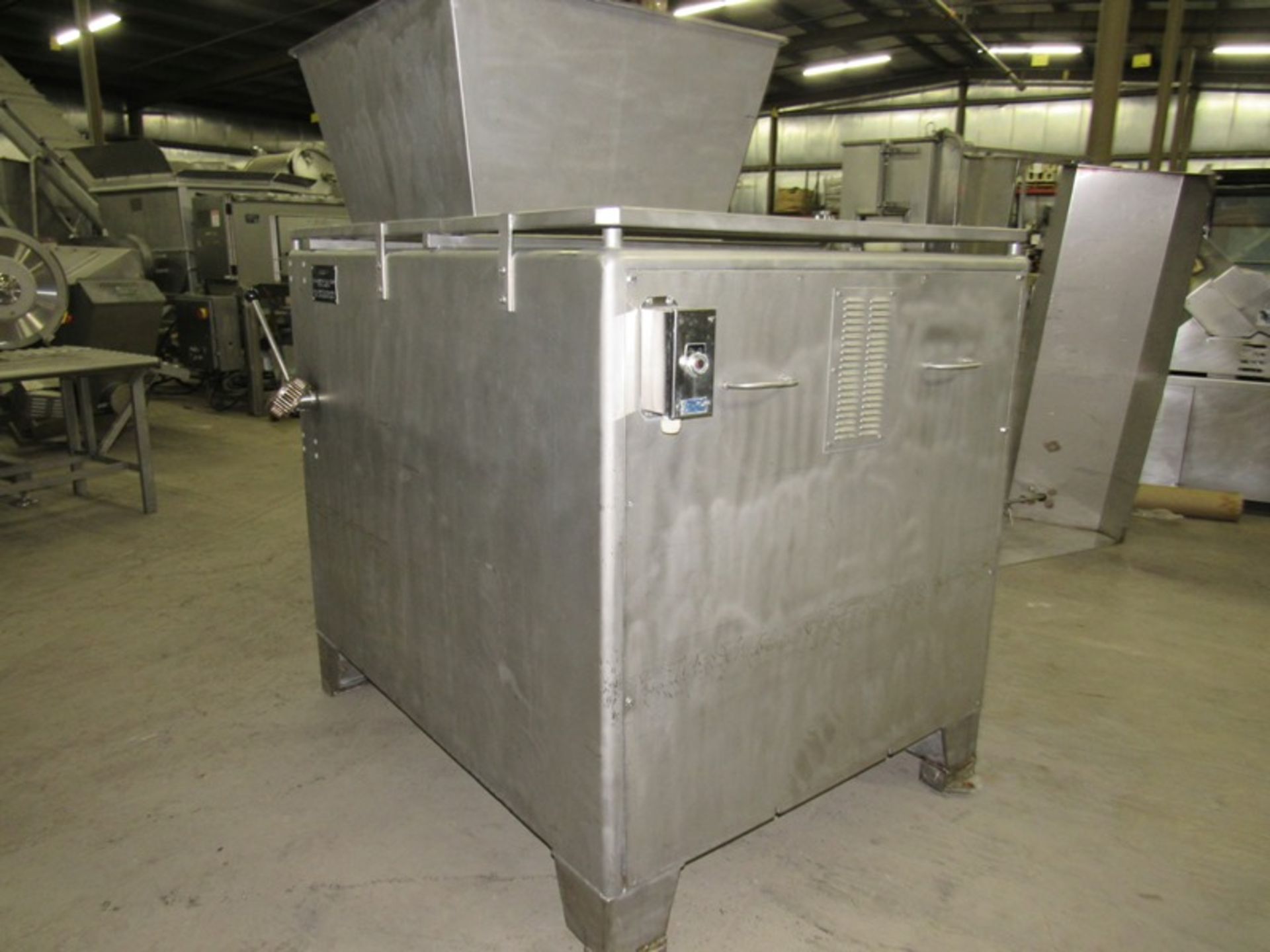 Frozen Block Grinder, 2 speed. 31" X 31" stainless steel feed hopper, on stainless steel safety - Image 4 of 9