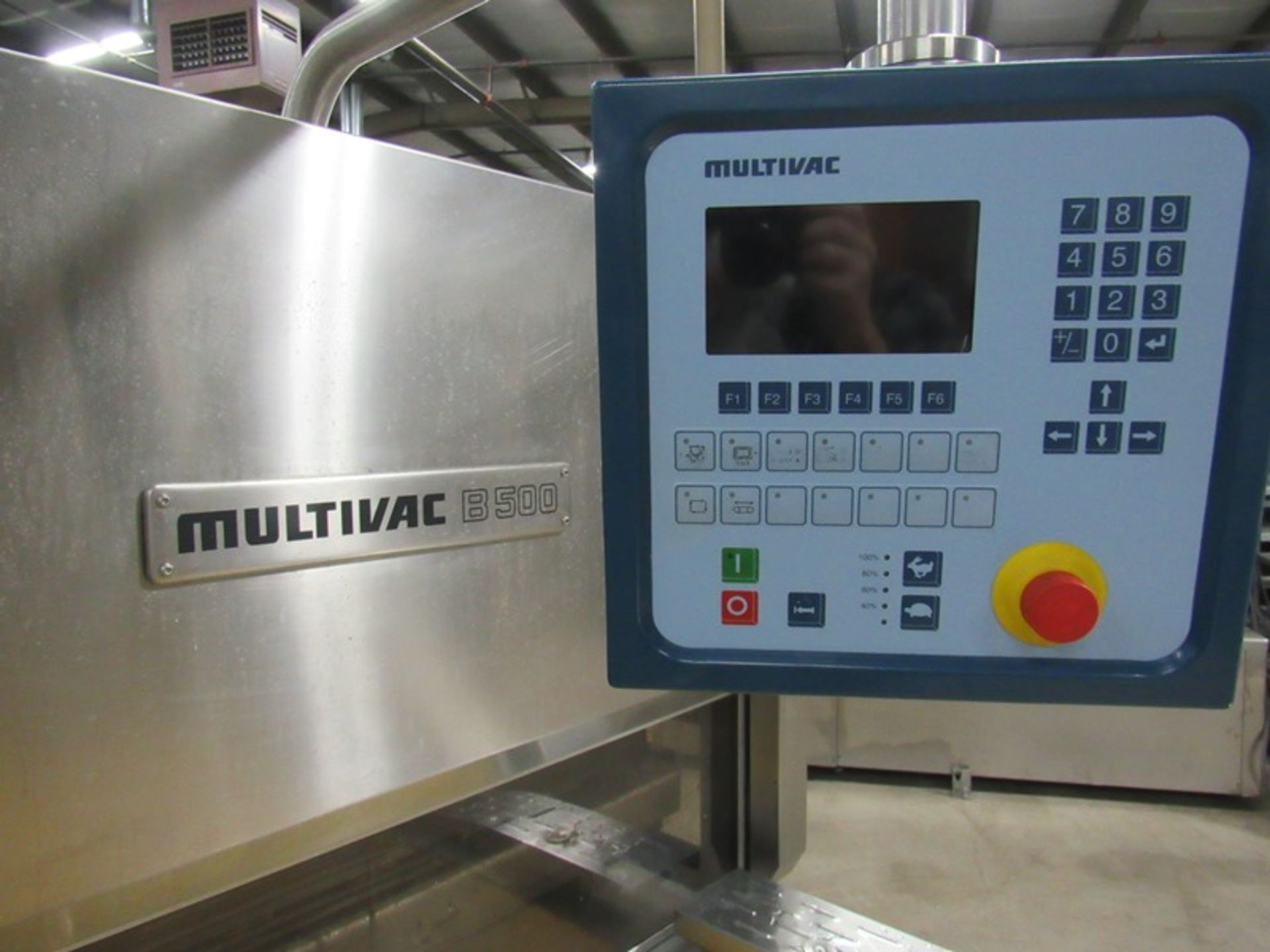 Multivac Mdl. B500 Chamber Belt Packaging Machine, 29 1/2" W X 65" L flighted infeed belt, chamber - Image 7 of 10