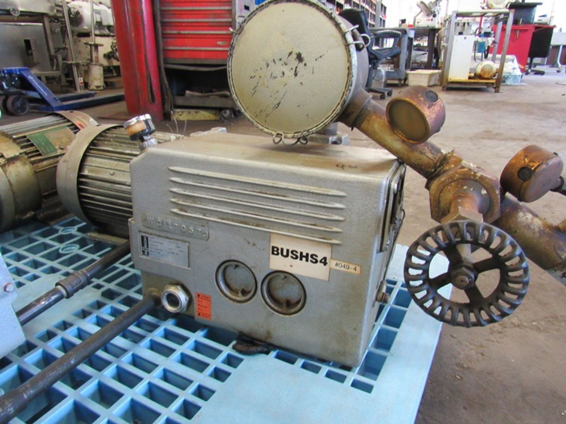 Busch Mdl. RCO100 Vacuum Pump on 5 h.p., 208/230/460 volt motor, Ser. #C8307