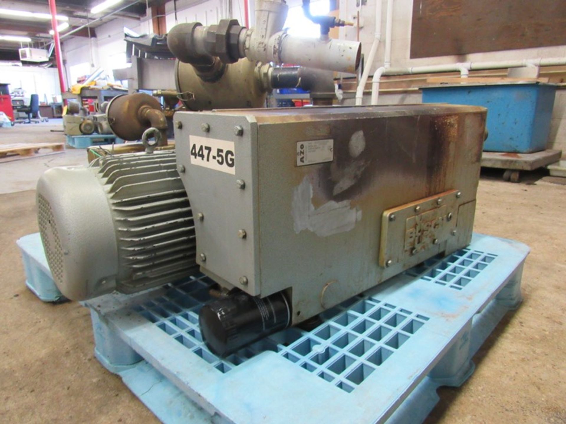 Busch Mdl. RAO255DSZ61005 Vacuum Pump on 10 h.p., 208/230/460 volt motor, Ser. #U0413689 - Image 3 of 4