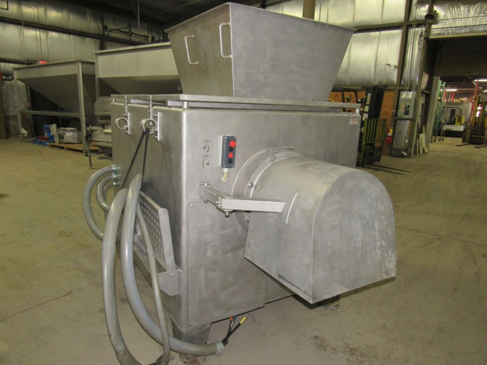 Frozen Block Grinder, 2 speed. 31" X 31" stainless steel feed hopper, on stainless steel safety - Image 2 of 9