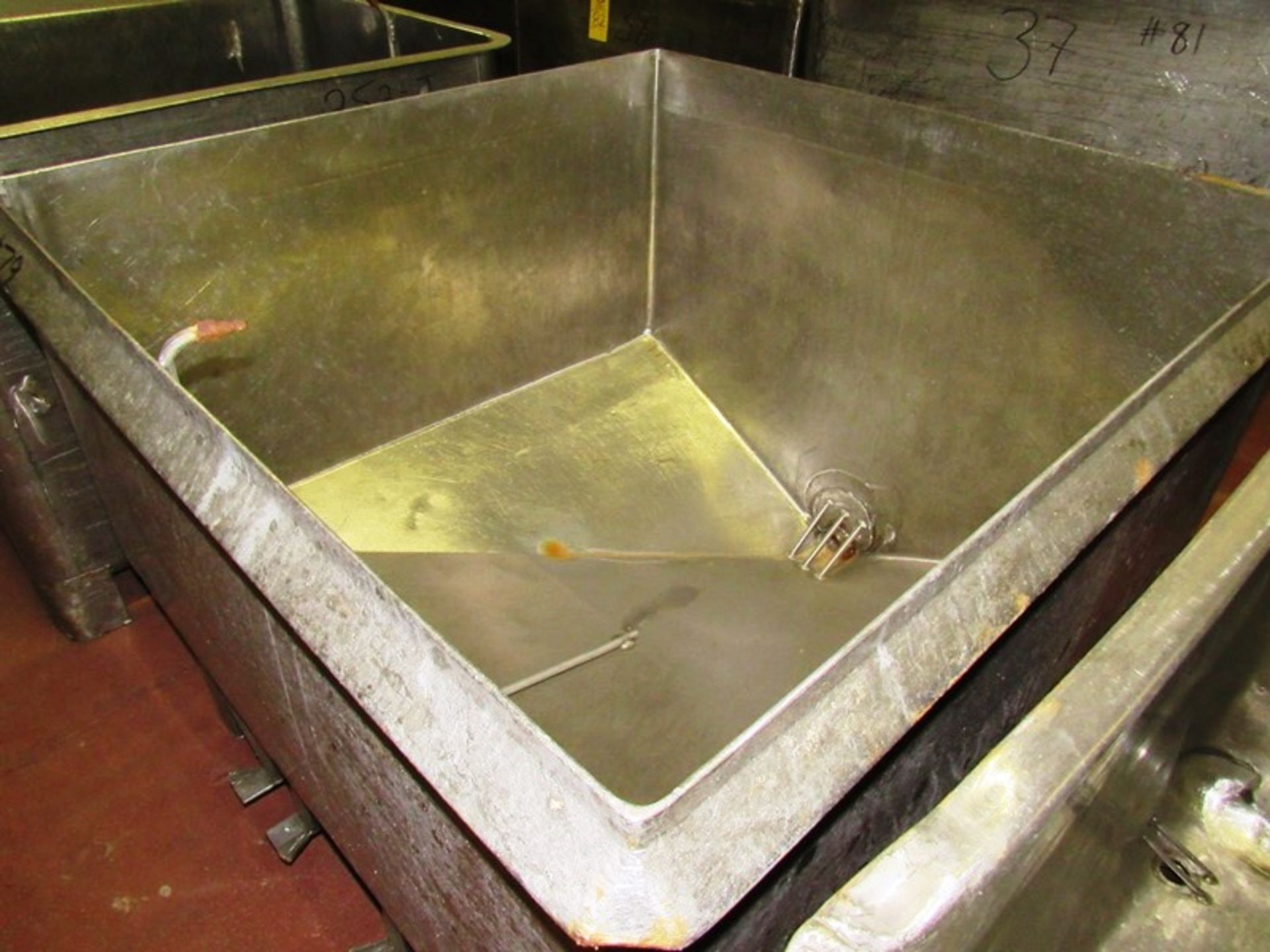 Stainless Steel Vats, (2) 36" W X 48" L X 36" T, (2) 40" W X 45" L X 36" T, (1) 48" W X 48" L X - Image 3 of 3