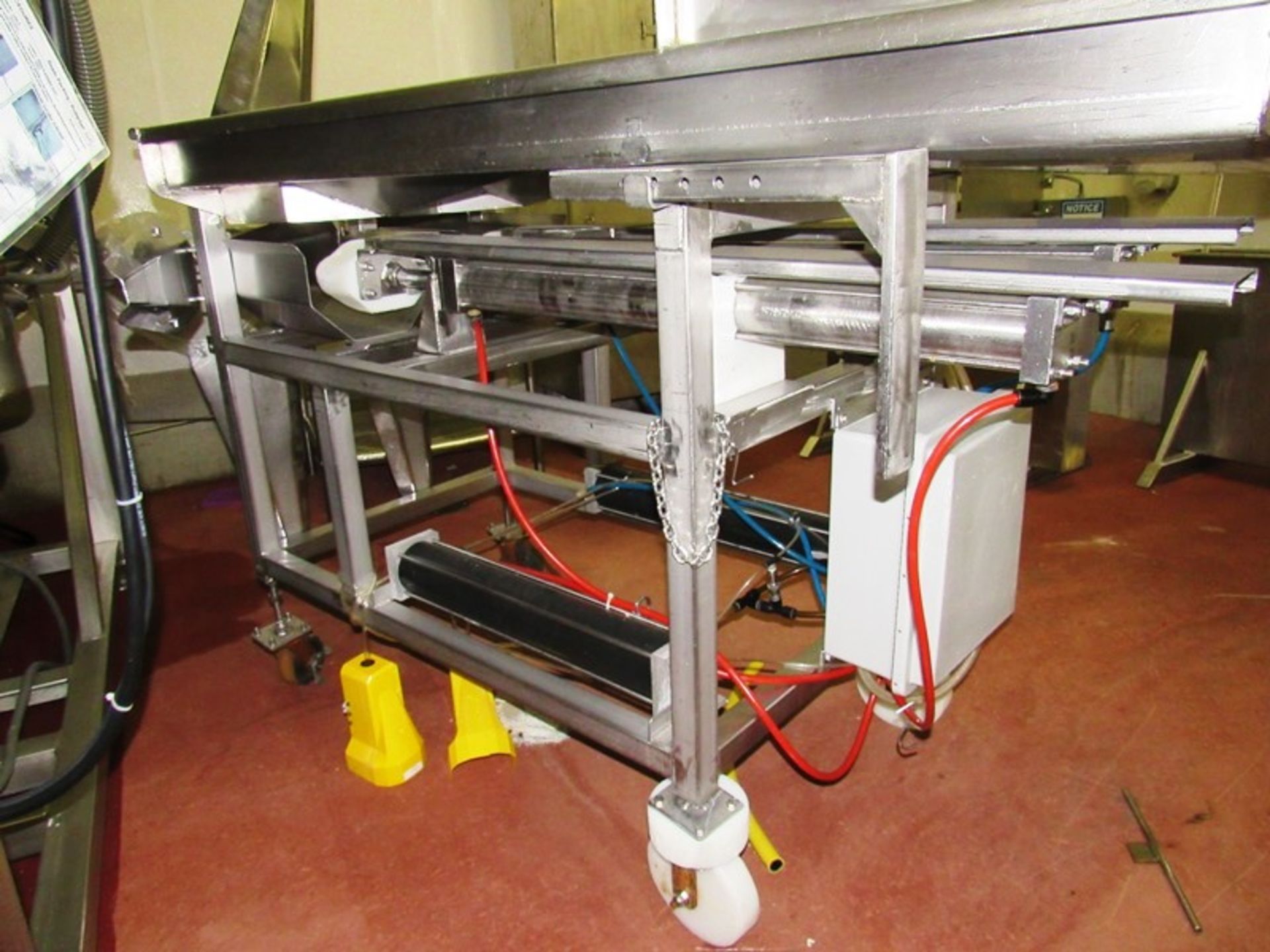 Stainless Steel Pneumatic Piston Ham Loader, dual pistons, foot pedals activation, 36" W X 72" L - Image 3 of 5
