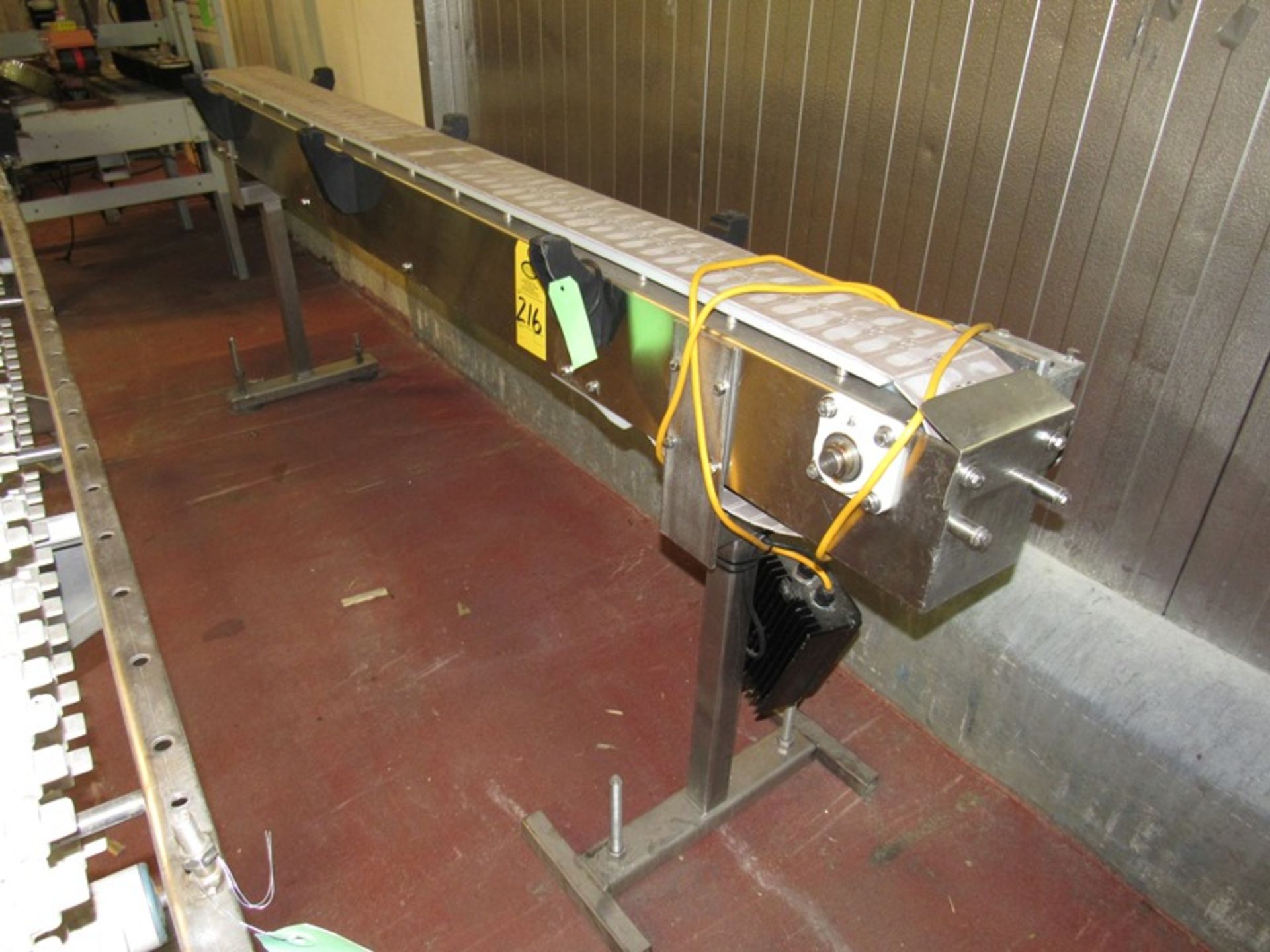 Conveyor 6" W X 8' L plastic belt, 230 volts, variable drive ($35.00 Required Loading Fee- Rigger: