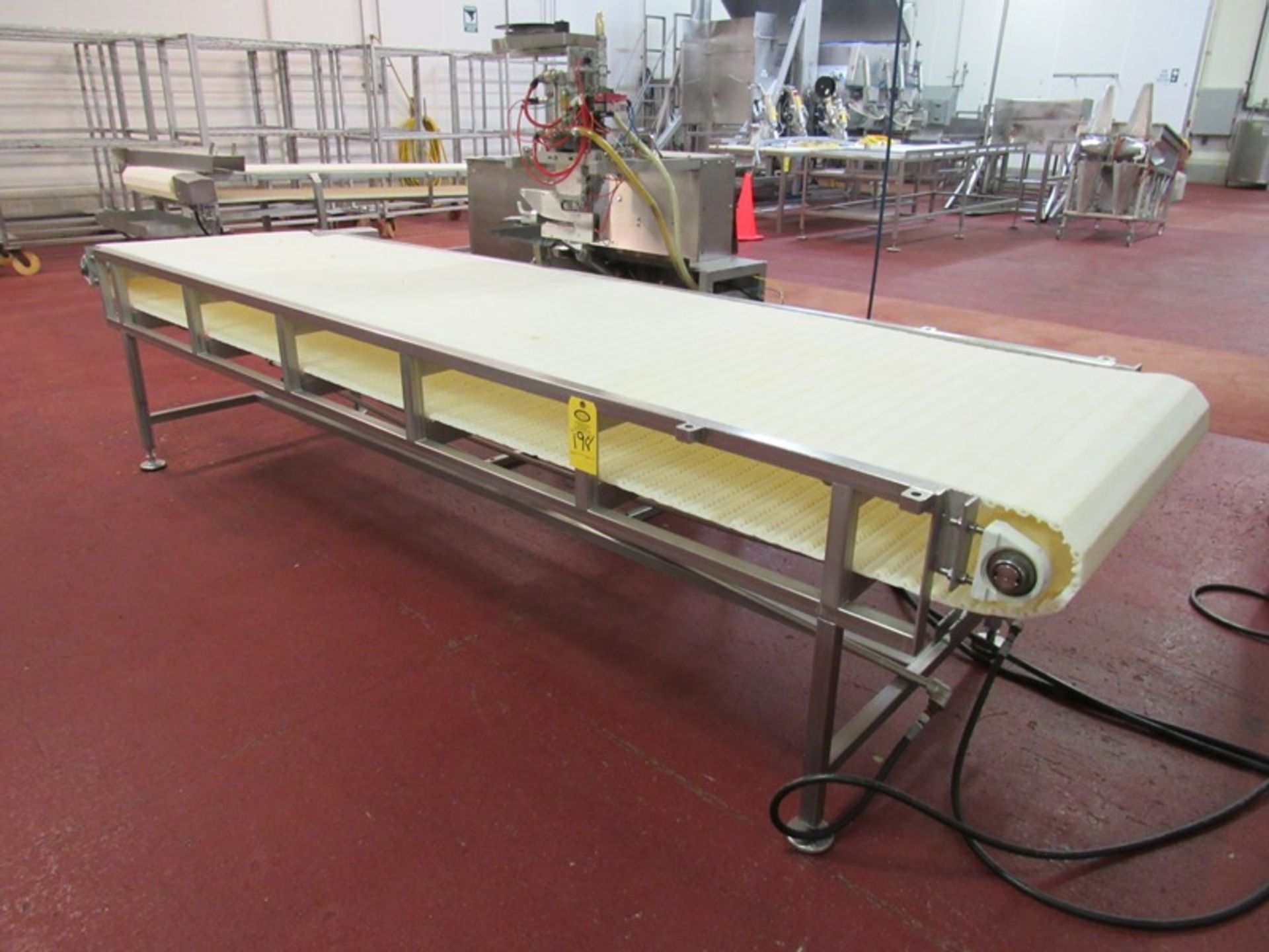 Conveyor, 36" W X 150" L plastic belt, hydraulic operation ($75.00 Required Loading Fee- Rigger:
