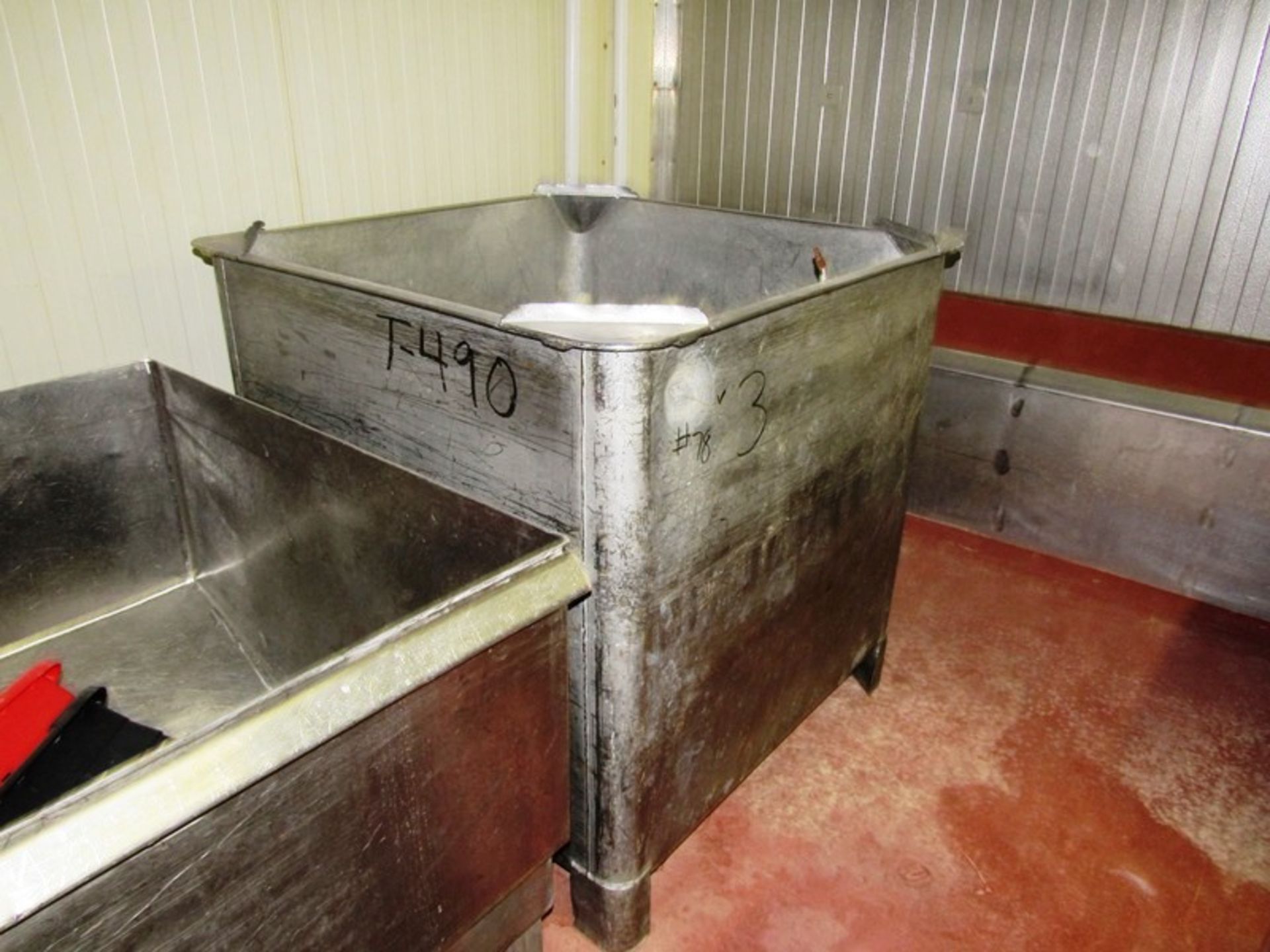 Stainless Steel Vats, (1) 42" W X 42" L X 36" T, (1) 42" W X 48" L X 36" T, (1) 36" W X 44" L X - Image 5 of 6