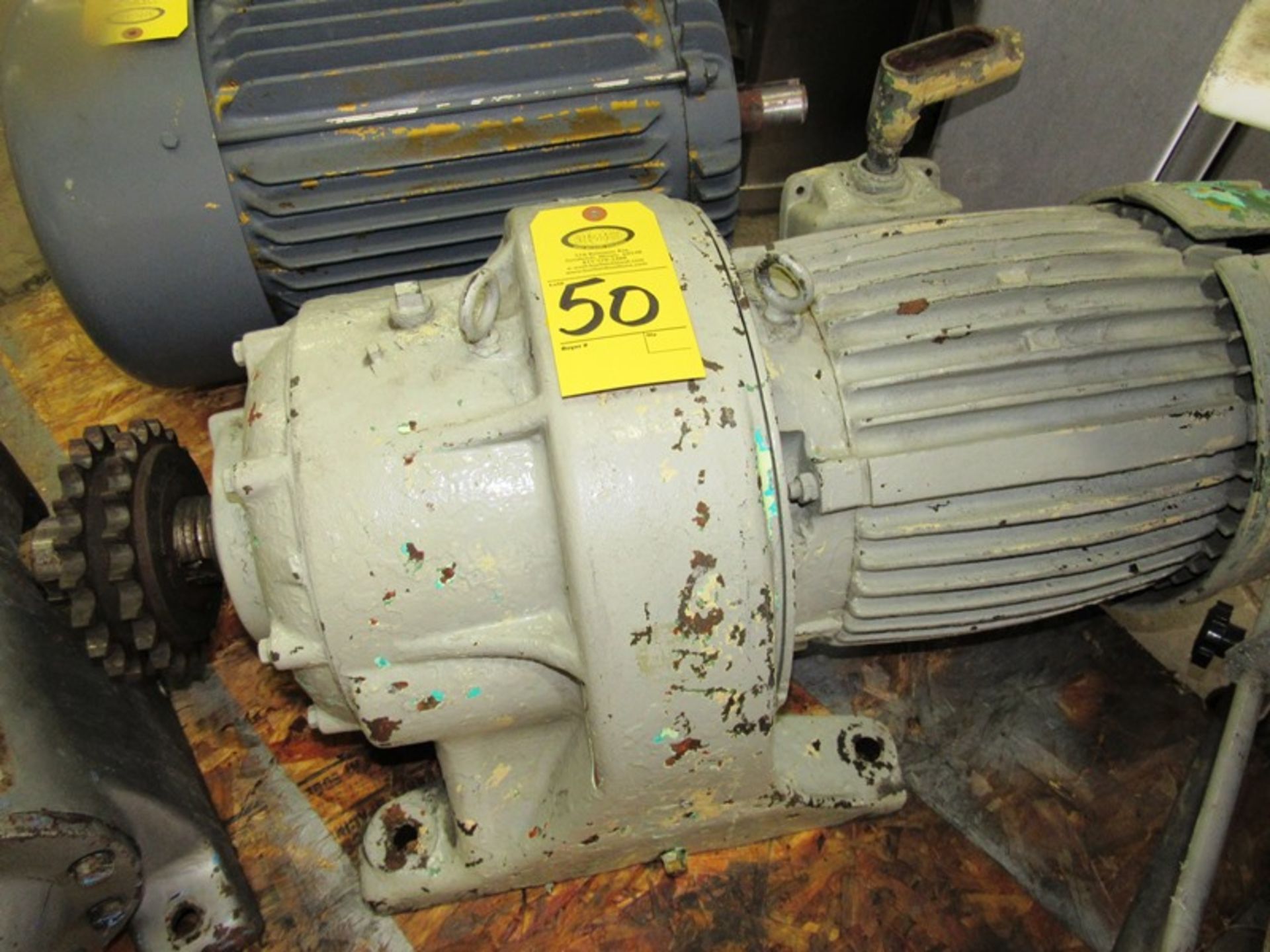 Lot (1) Motor on Gearbox, (1) Gearbox Type R80D34BDT100L4-KS & (1) Motor, 10 h.p., 460 volts, - Bild 2 aus 8