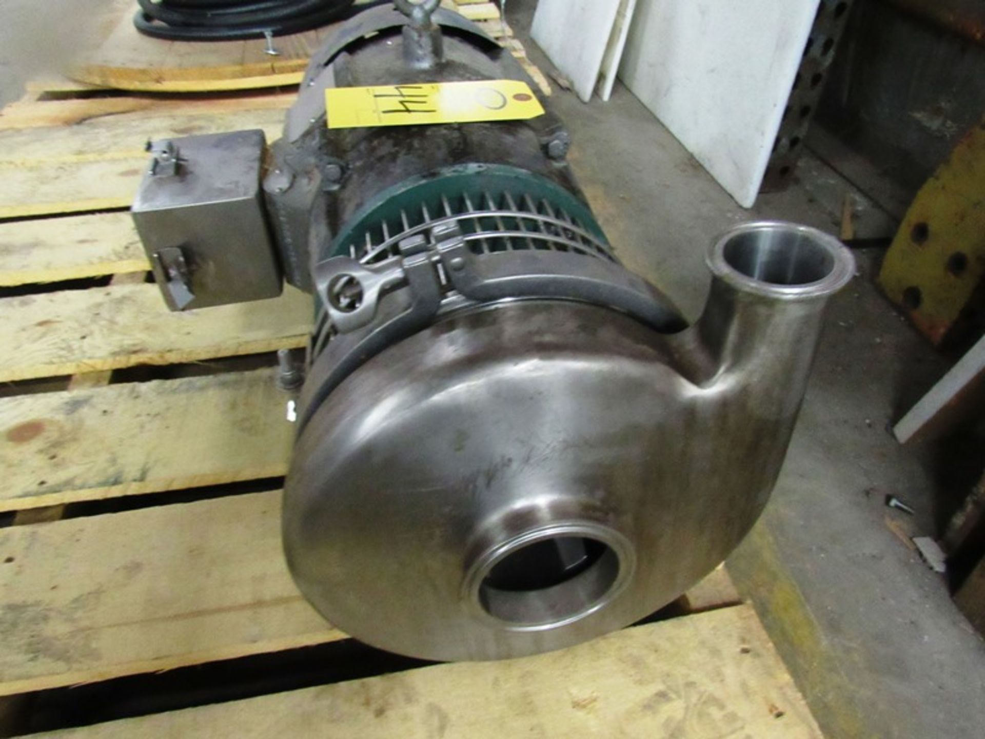 Reliance Motor on stainless steel pump, 7.5 h.p., 1755 RPM, 230/460 volts, 2" inlet, 3" outlet - Bild 3 aus 3