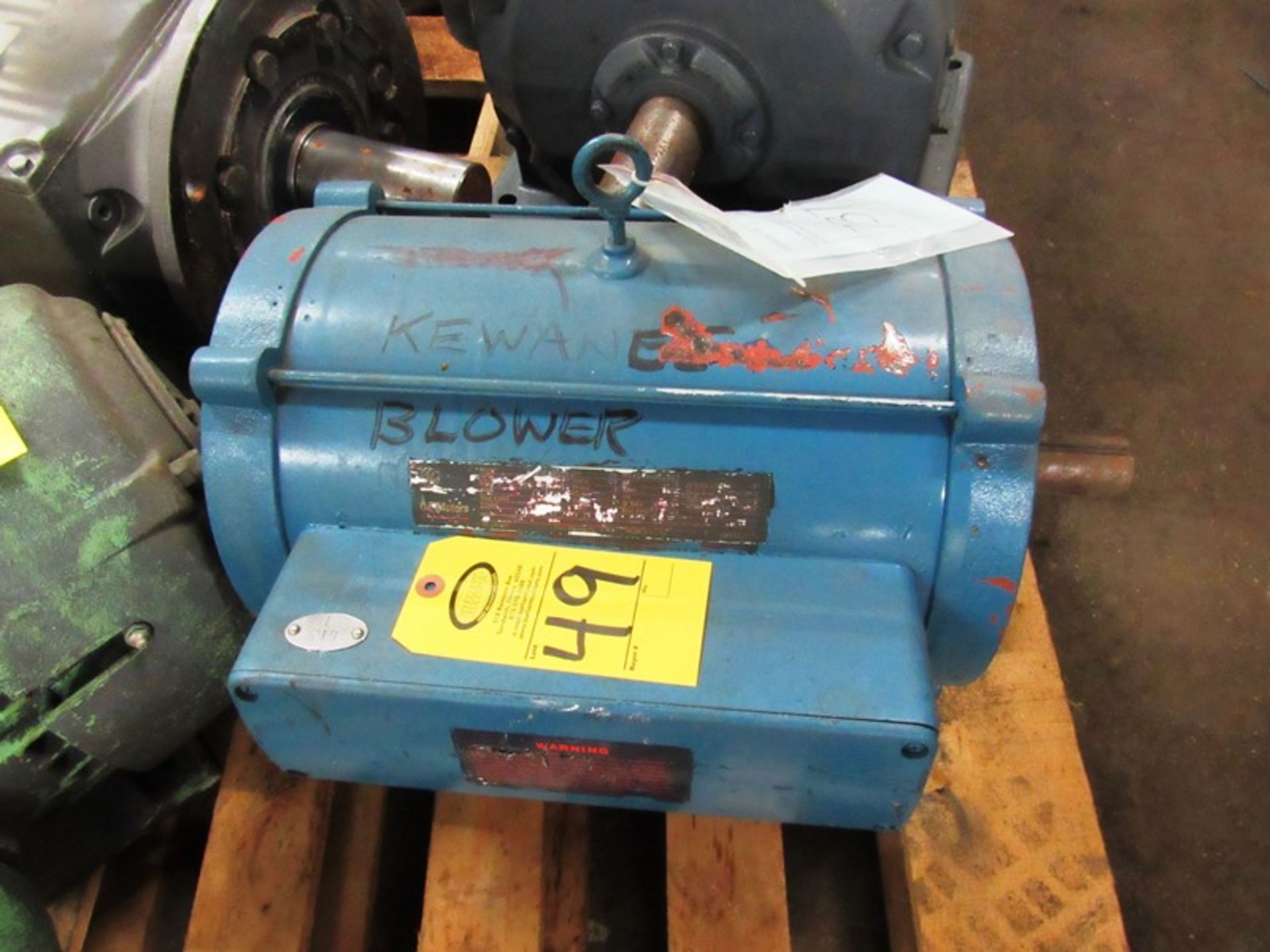 Lot (1) Blower on 2 h.p. Siemens Motor, 220 volts, (1) G.E. Blower Motor, 20 h.p., 3600 RPM, Frame - Bild 3 aus 6