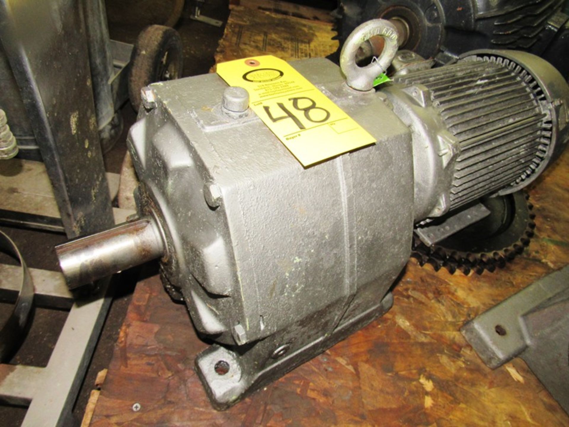 Lot (1) Motor/Gearbox, 5 h.p., 1760 RPM, 230/460 volts & (1) Motor/Gearbox, 5 h.p., 1745 RPM, 230/ - Bild 2 aus 3