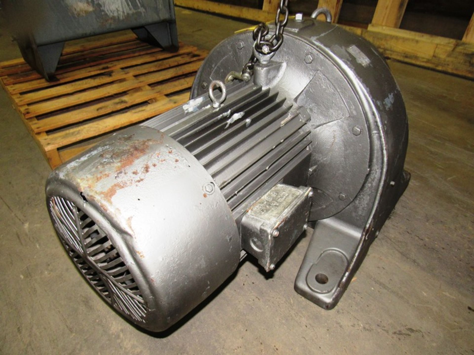 Motor/Gearbox, 10 h.p., 1740 RPM, 230 volts, on gearbox - Bild 3 aus 3