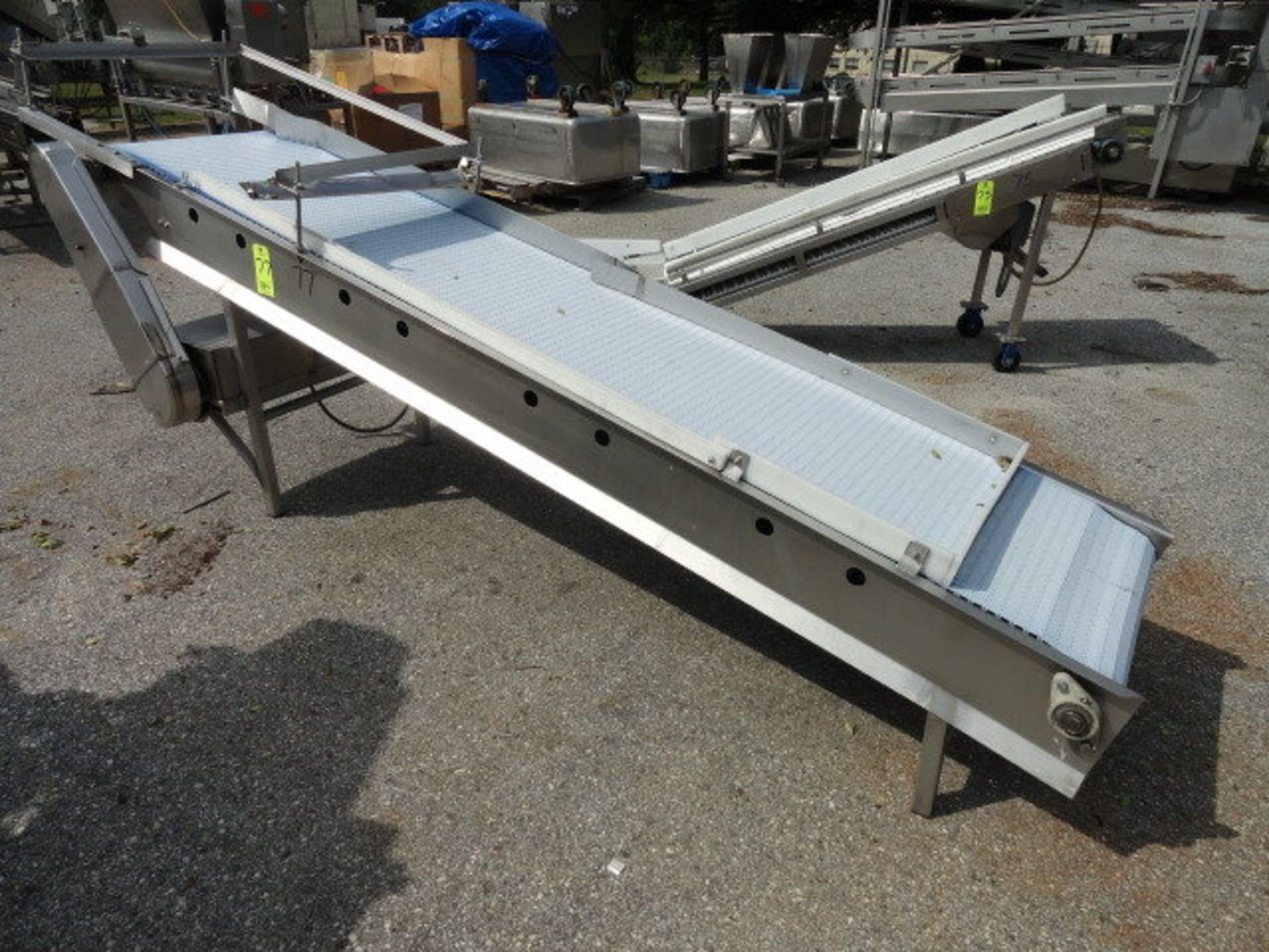 Stainless Steel Incline Conveyor - incomplete, ($30.00 Required Loading Fee- Rigger: Nebraska