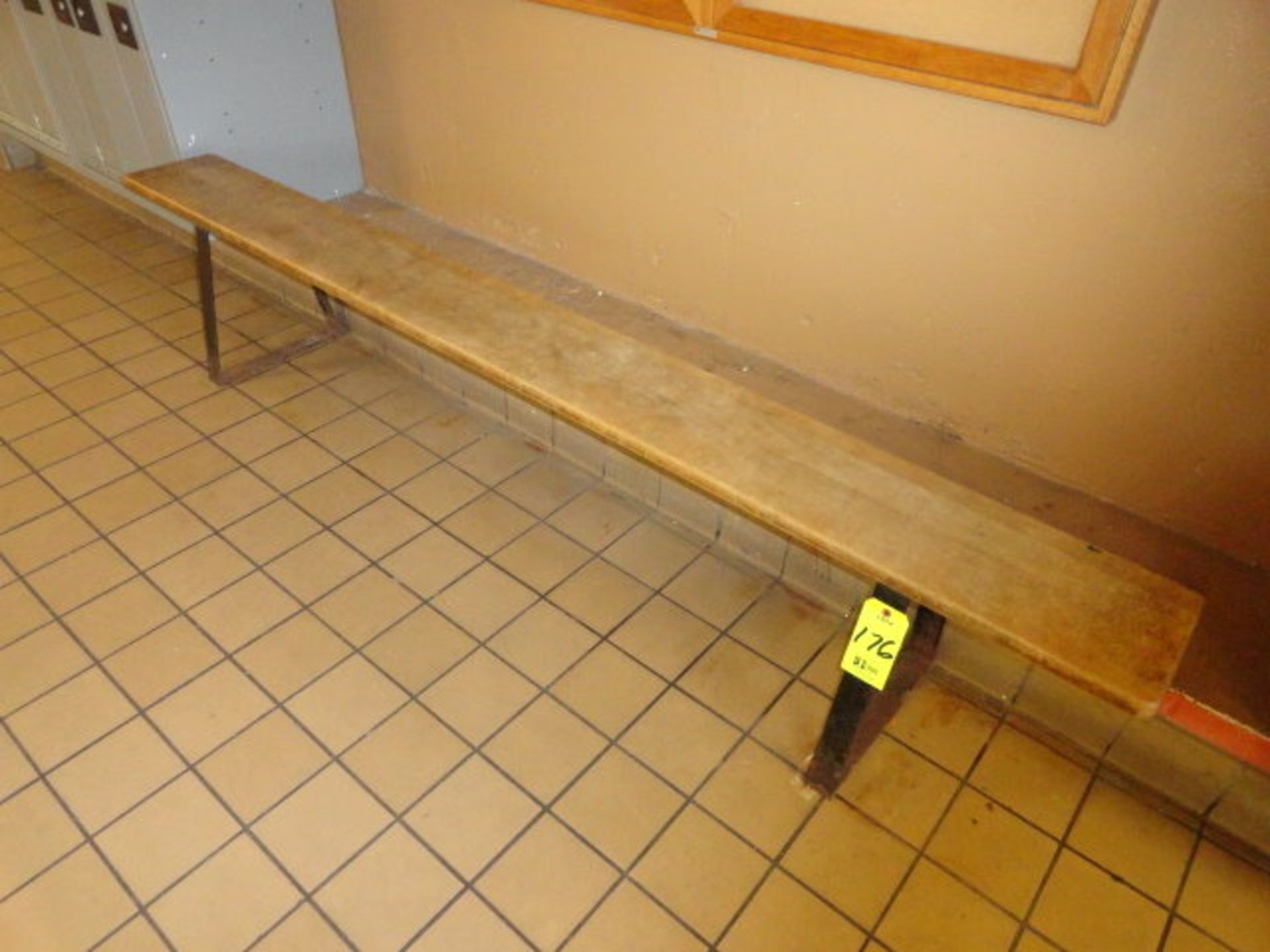 Wood Bench, 8', employee hallway, ($30.00 Required Loading Fee- Rigger: Nebraska Stainless - Norm