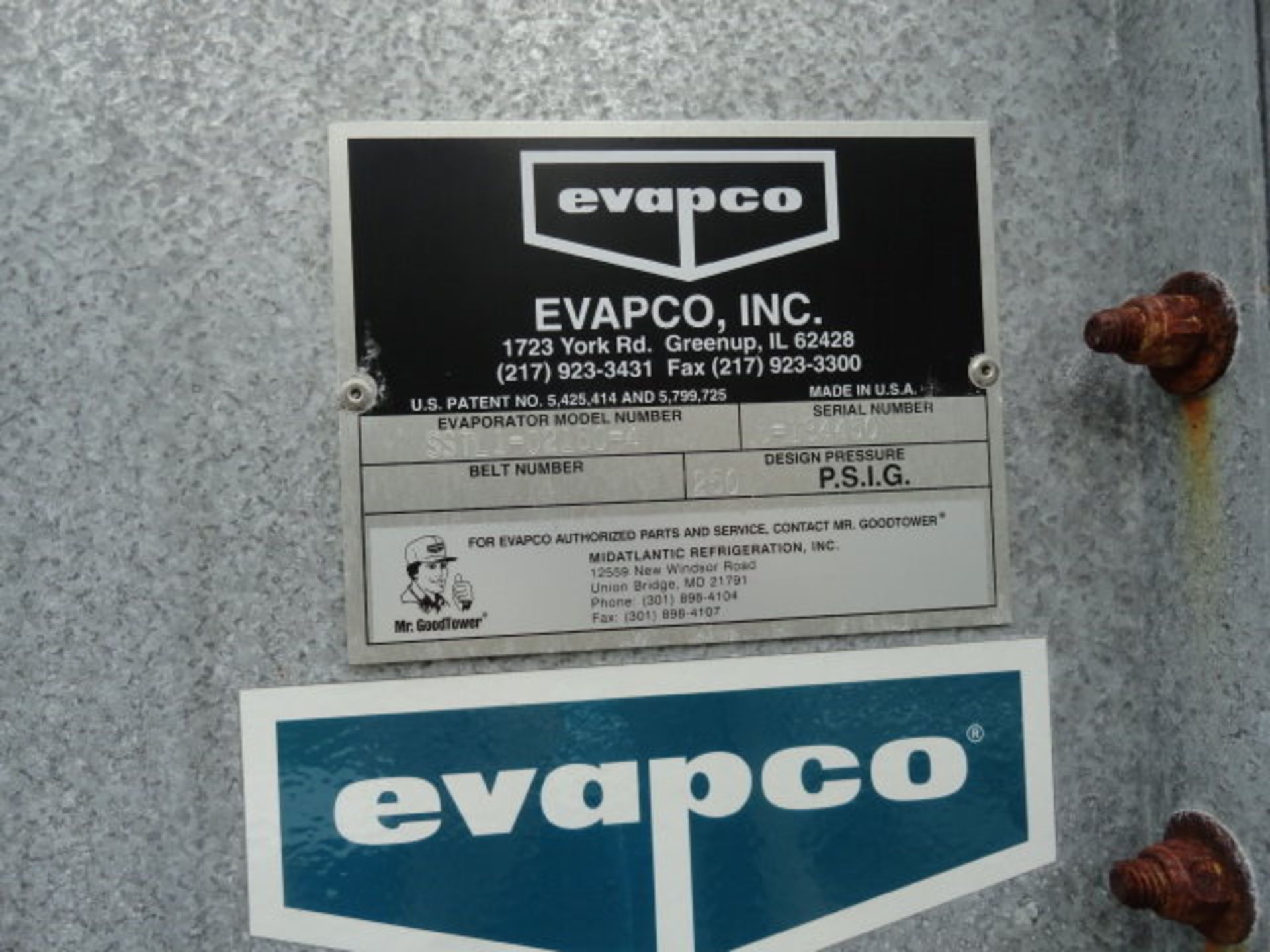 Evapco Mdl. SSTL1-02150-4 Stainless Steel Ammonia Coil, 20 ton, ($240.00 Required Loading Fee- - Image 5 of 5