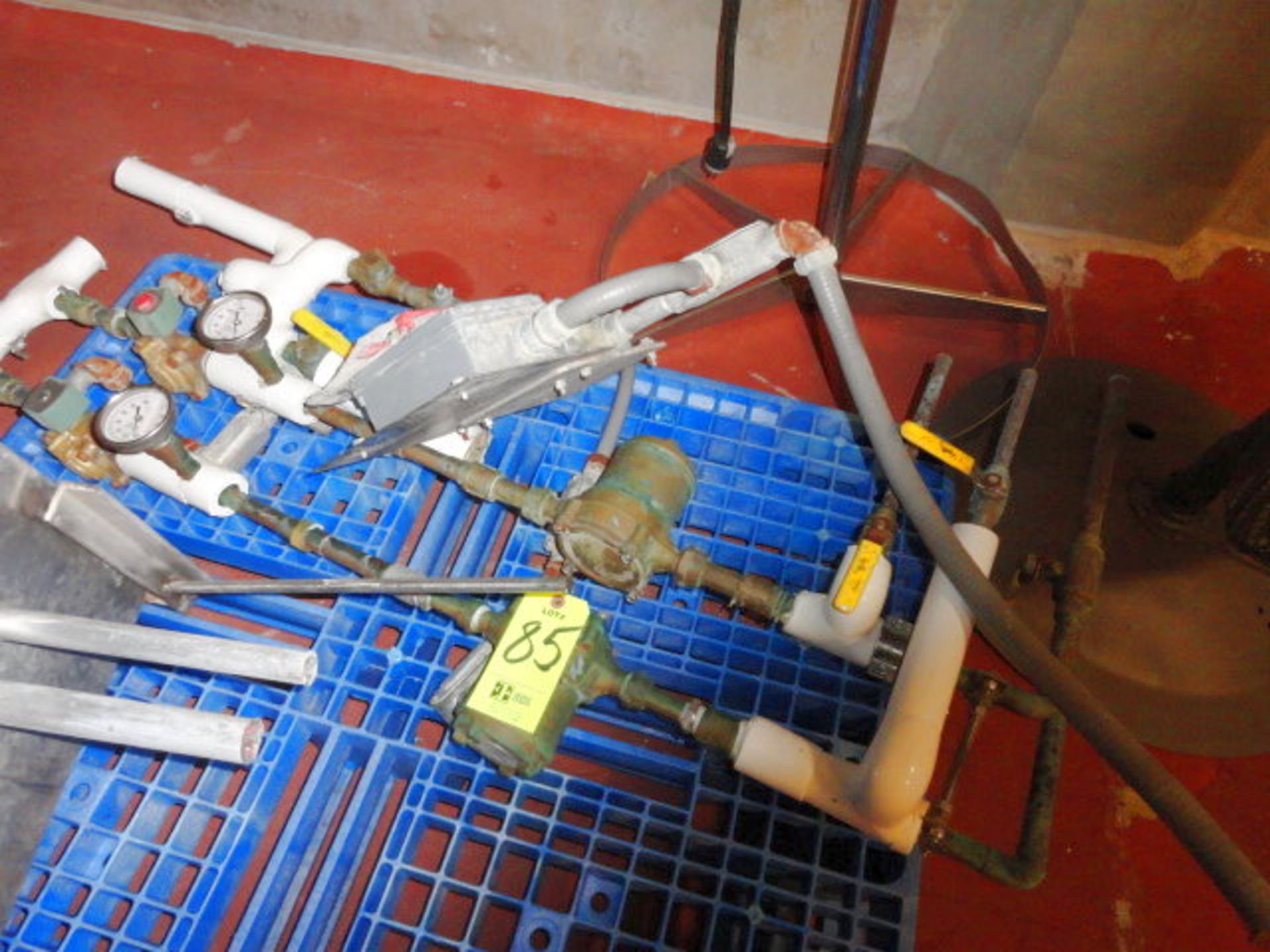 (1) Pallet with steam pipe assembly including (2) meters & temperature probes, ($60.00 Required