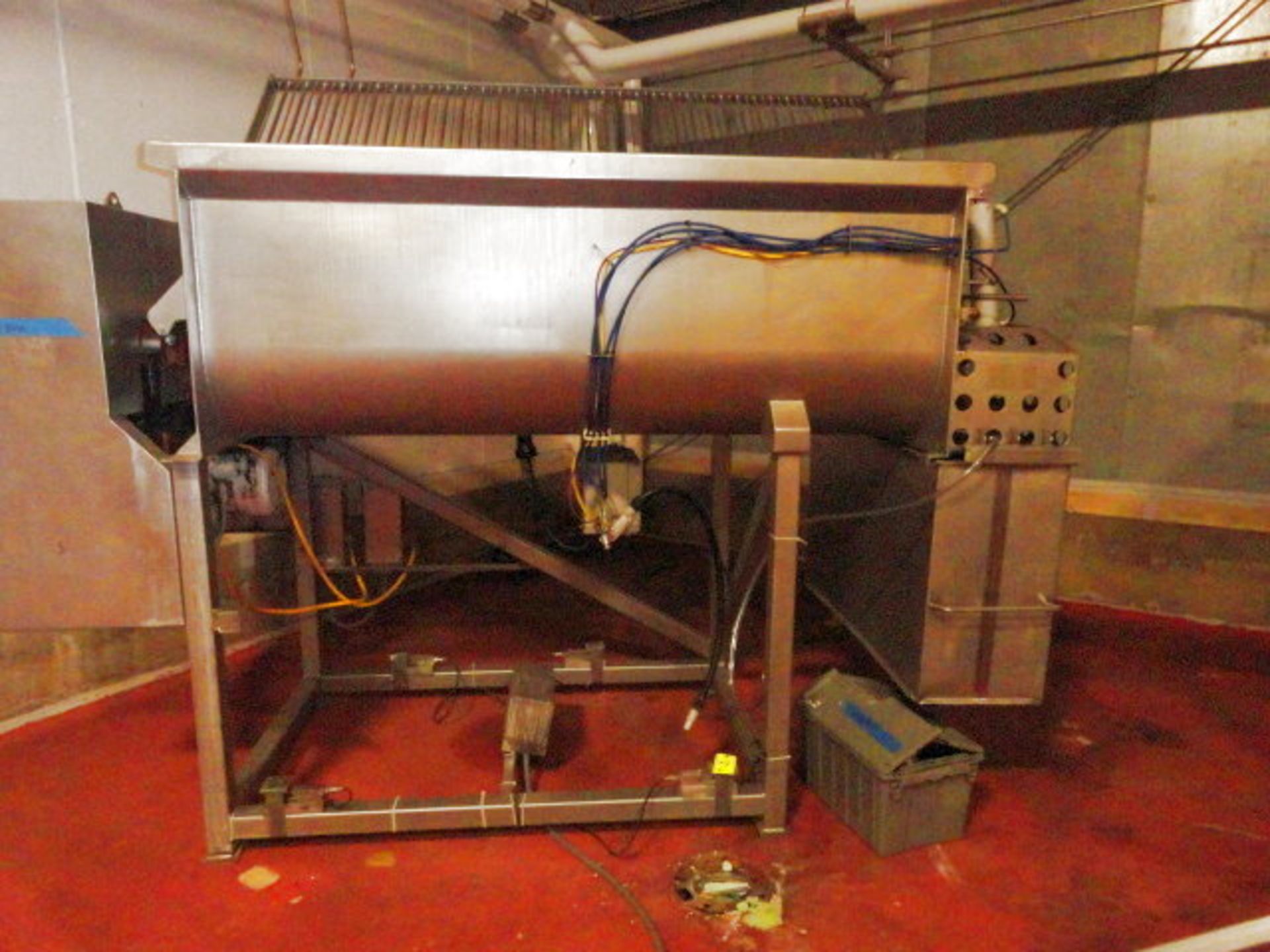 AMFEC Mdl. 510 Ribbon Blender, 2,500# capacity, dual ribbon blender with dual pneumatic discharge