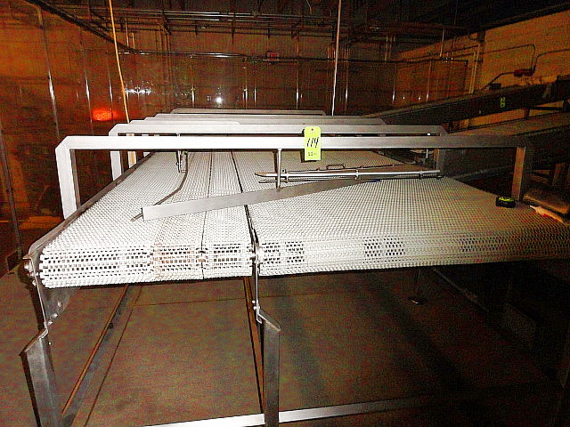 Accumulation & Single Lane Conveyor System, 6' w x 20' L, main belt 48" x 16' ; (2) x 6" & 1 x 12" - Image 2 of 3